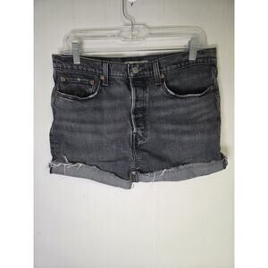 Levi's Premium Grey Wedgie Straight Button Fly Denim Shorts Size 31